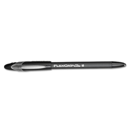 Paper Mate FlexGripBallpointStickPen, Black, Med, PK12 85585